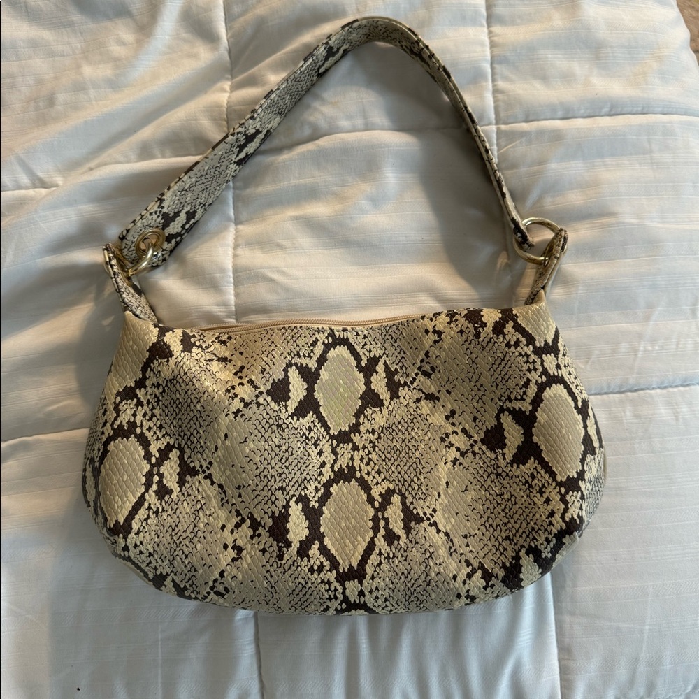 Faux snake skin bag